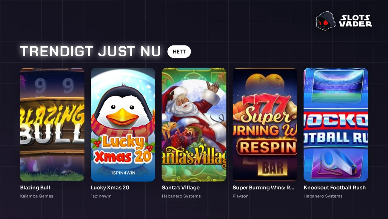 Visa trendande spelautomater nu.